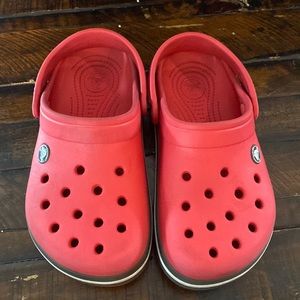 Red Crocs Size 3J
